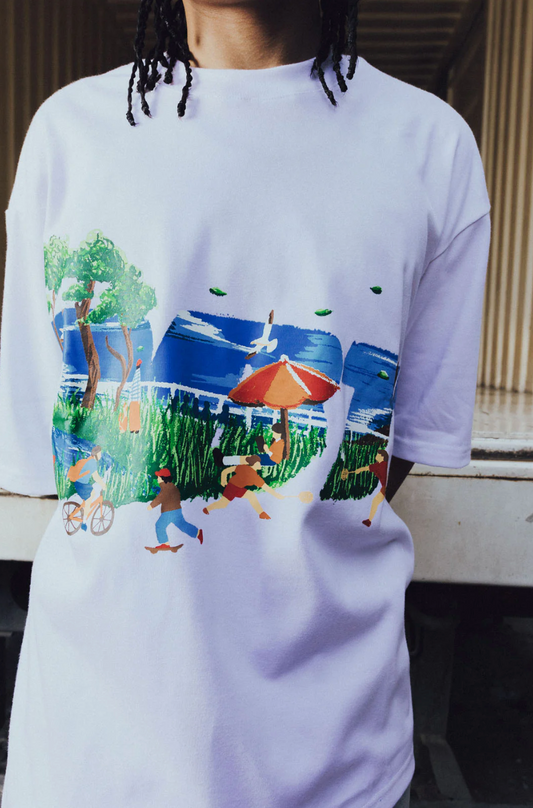 DBTK Slant Wanderer White Tee