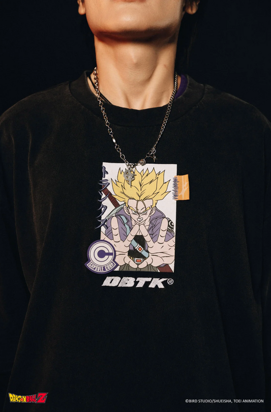 DBTK Future Trunks Washed Black Tee