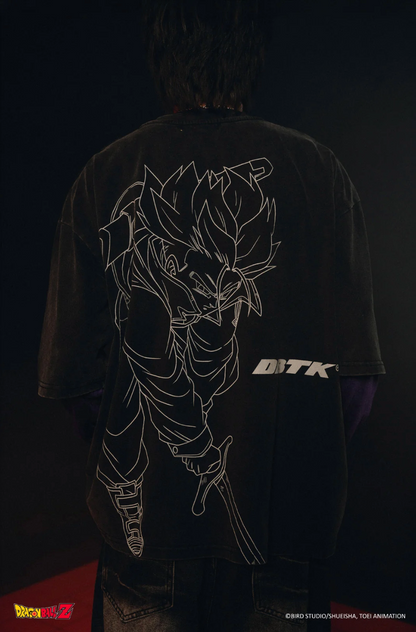 DBTK Future Trunks Washed Black Tee