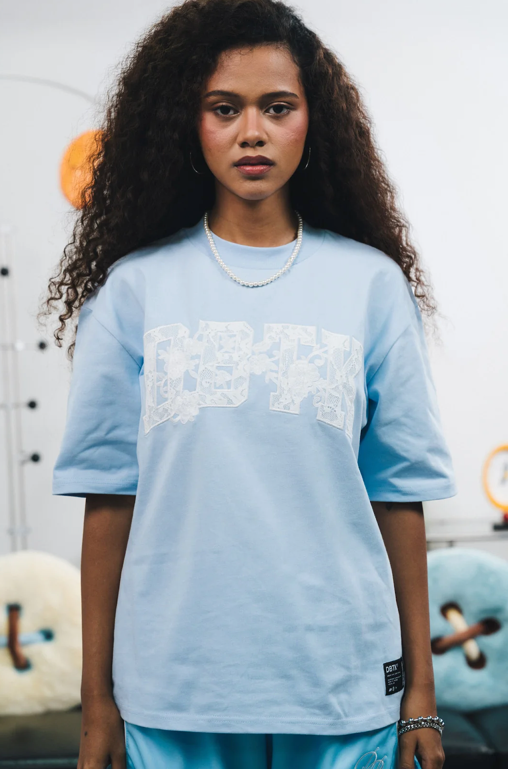 DBTK Merge Lace Light Blue Tee