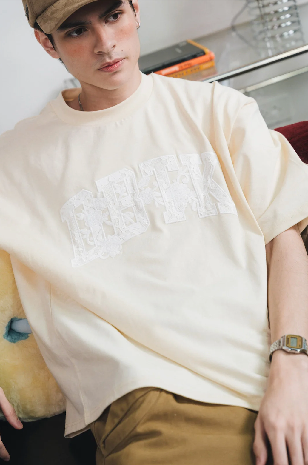 DBTK Merge Lace Cream Tee