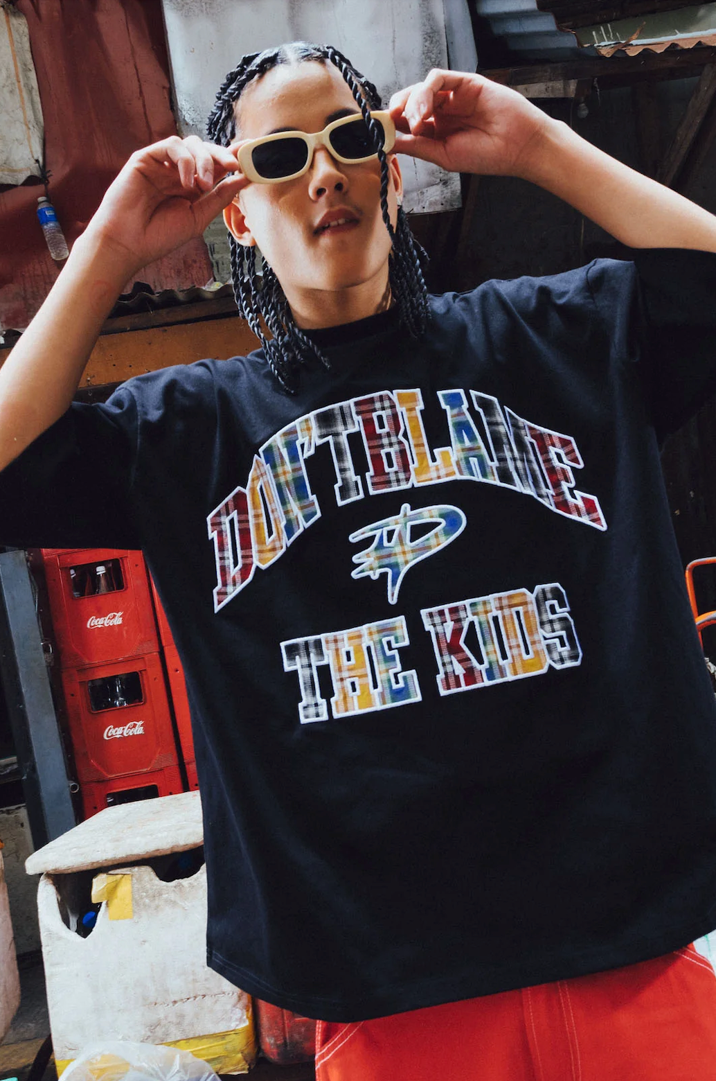 DBTK Arc Plaid Black Tee